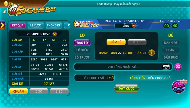 Quy chơi game keno  68 game bài người chơi cần phải biết